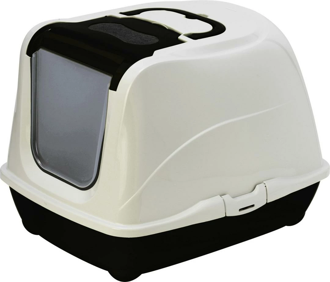 Moderna Kattenbak Flip Cat Zwart/wit 3 Moderna Kattenbak Flip Cat Zwart/wit