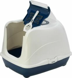 Moderna Kattenbak Flip Cat XL Blue Berry -Huisdierbenodigdheden Verkoopwinkel 5412087007325 open