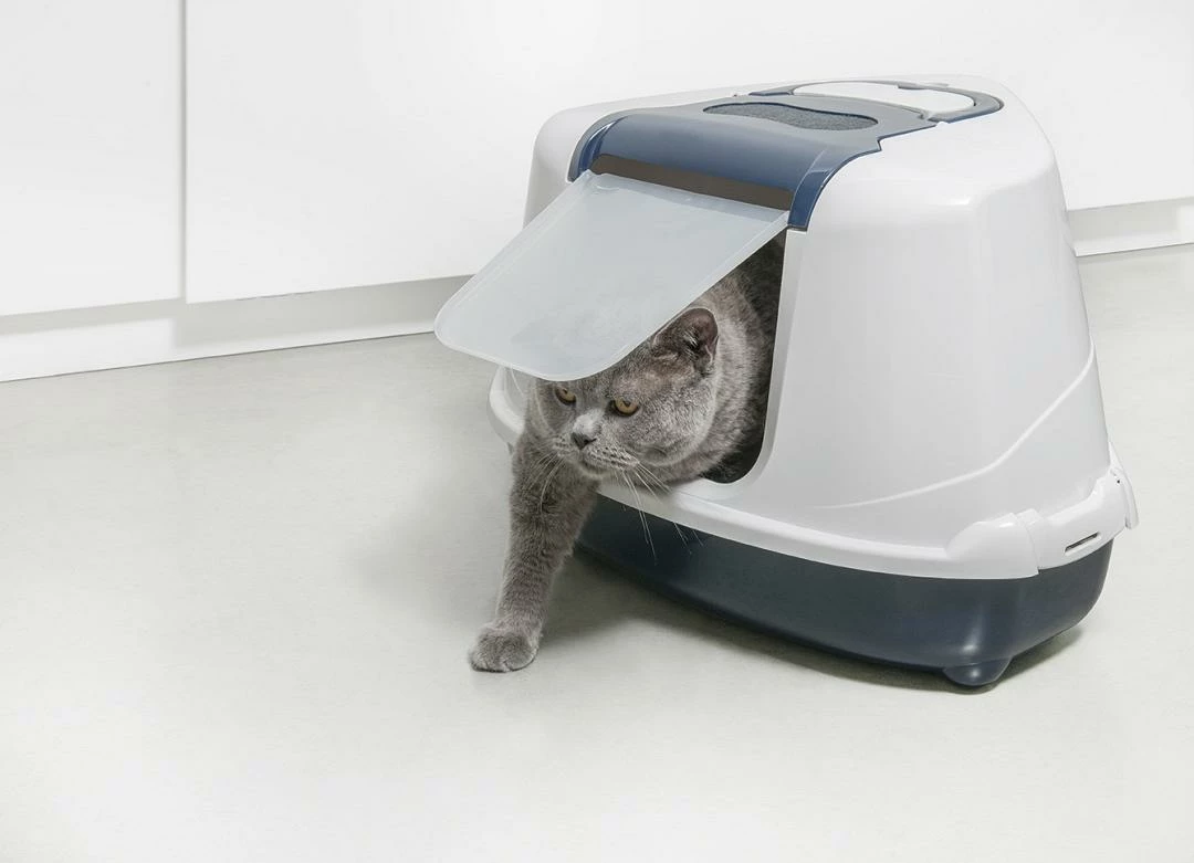 Moderna Kattenbak Flip Corner Blue Berry/wit 5 Moderna Kattenbak Flip Corner Blue Berry/wit - Afbeelding 3