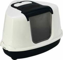 Moderna Kattenbak Flip Corner Zwart/wit