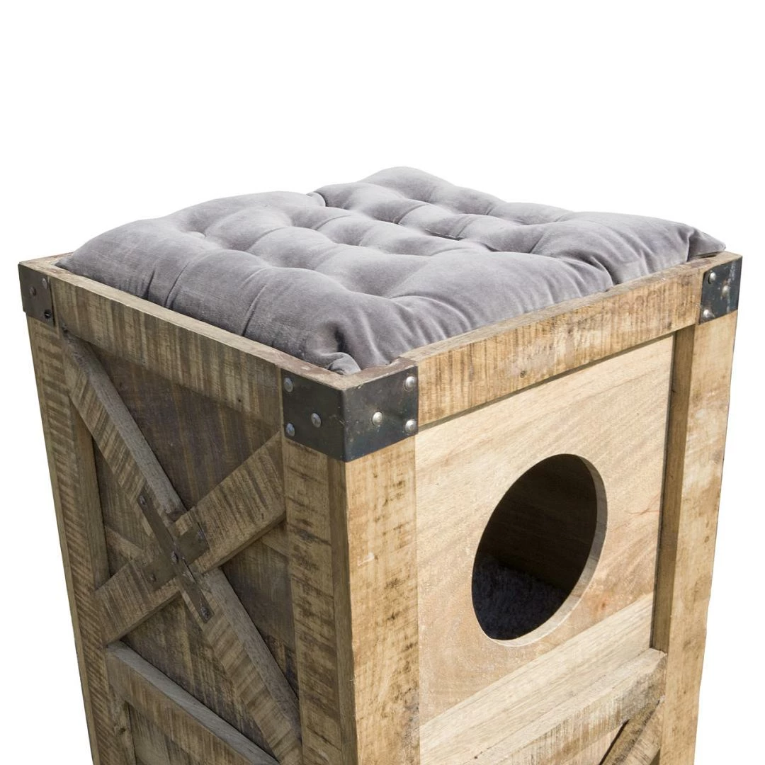 Lex & Max Kattenklimmeubel Toren 2 Verdiepingen Hout 5 Lex & Max Kattenklimmeubel Toren 2 Verdiepingen Hout - Afbeelding 3